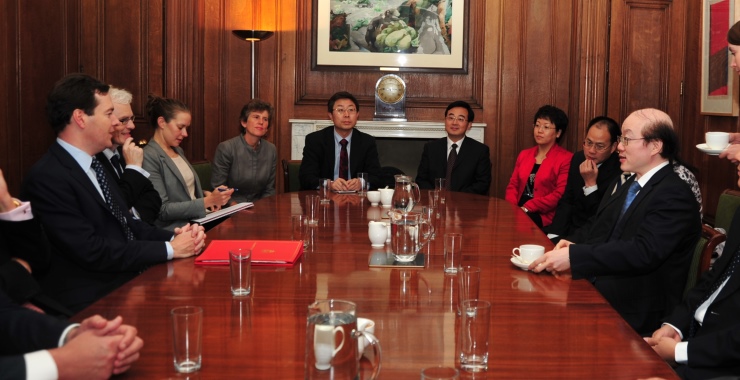 2011 5th UK-China Leadership Forum: Former Chancellor of the Exchequor Rt Hon George Osborne MP meets delegates, including Liu Jieyi, now China's Ambassador to the UN